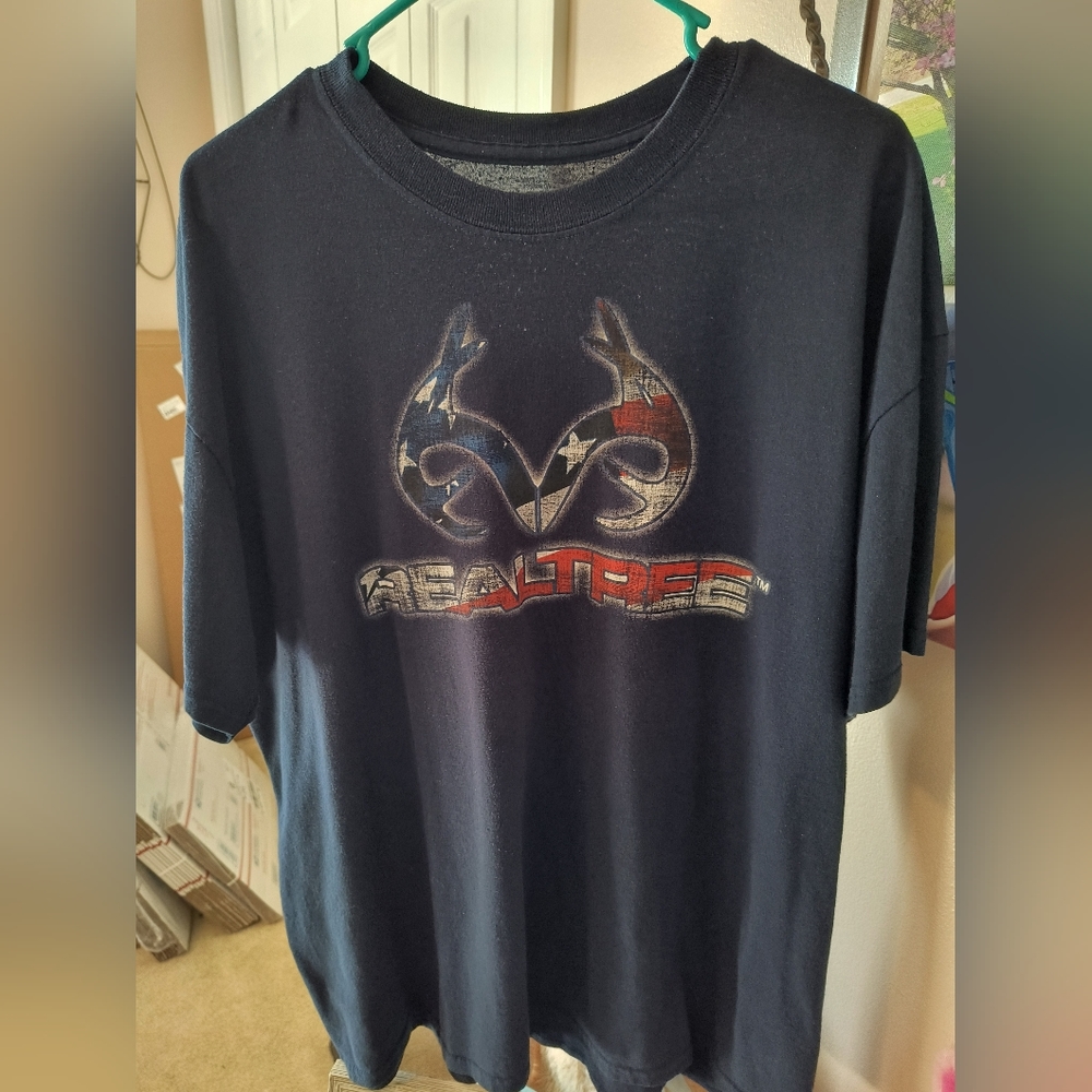 Men's REALTREE Blue Short sleeve T-shirt, XL